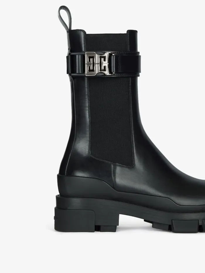 Women Boots and Booties Givenchy Terra Chelsea Boots In Leather Black Women Boots and Booties Givenchy Terra Chelsea Boots In Leather Black