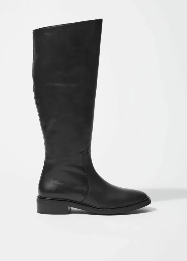 Women Boots and Other Stories Leather Equestrian Boots Black