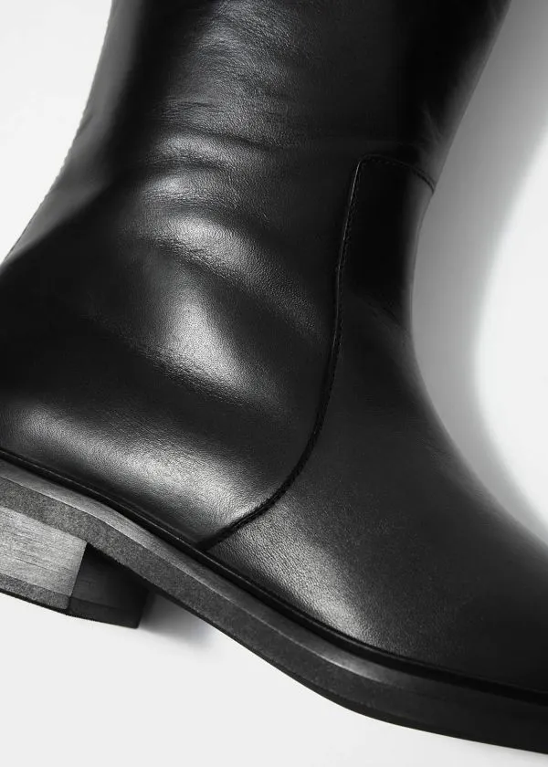 Women Boots and Other Stories Leather Equestrian Boots Black