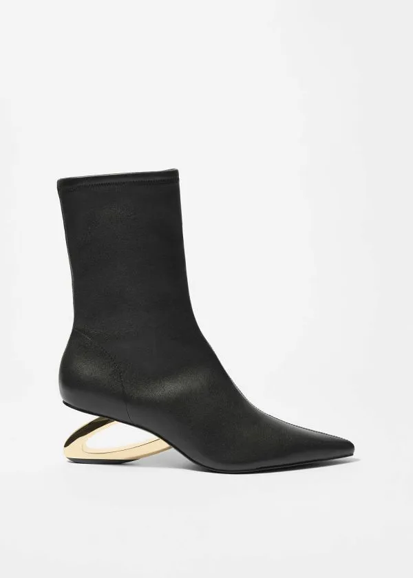 Women Boots and Other Stories Sculptural Heel Ankle Boots Black