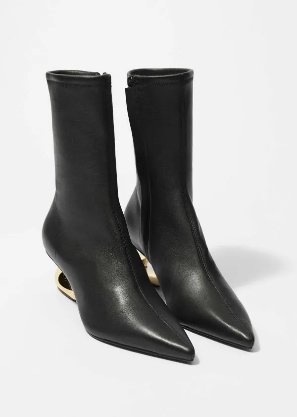 Women Boots and Other Stories Sculptural Heel Ankle Boots Black