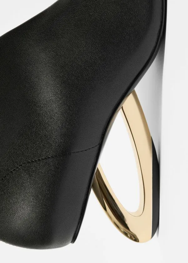 Women Boots and Other Stories Sculptural Heel Ankle Boots Black