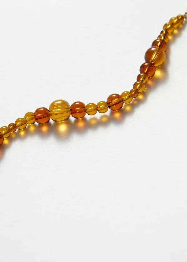 Women Bracelets and Other Stories Glass Bead Bracelet Amber