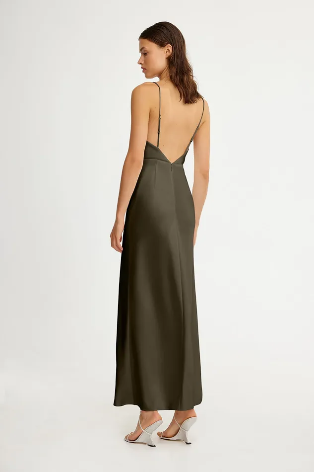 Women Bridesmaids Significant Other ESME PLUNGE MIDI DRESS
