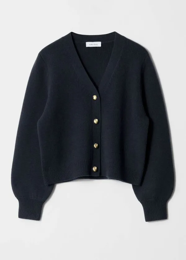 Women Cardigans and Other Stories Relaxed Knit Cardigan Dark Blue