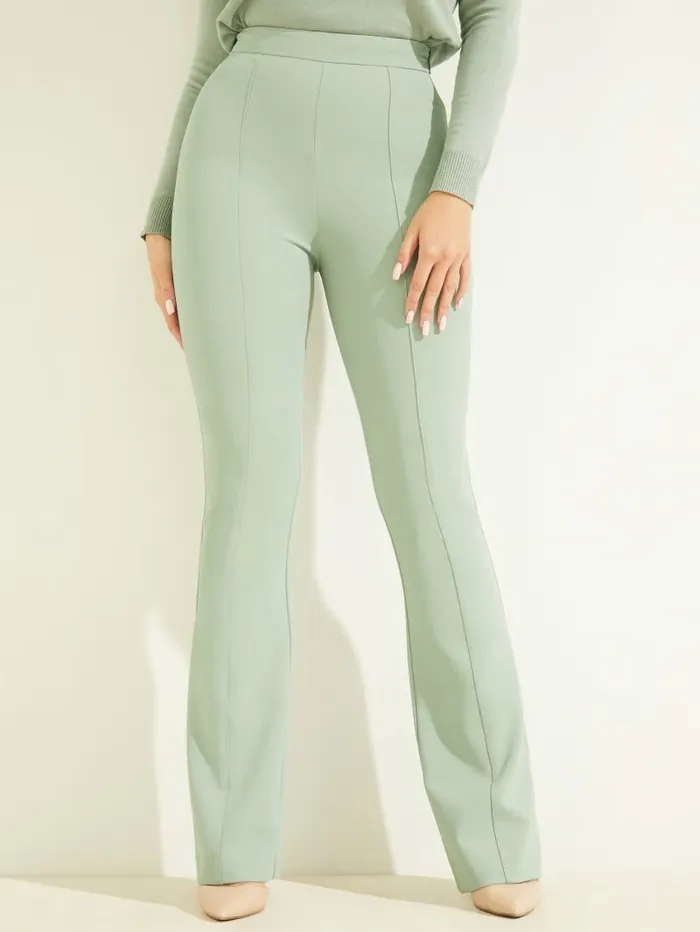 Women Chloe Flared Pant Slate Gray Bottoms GUESS