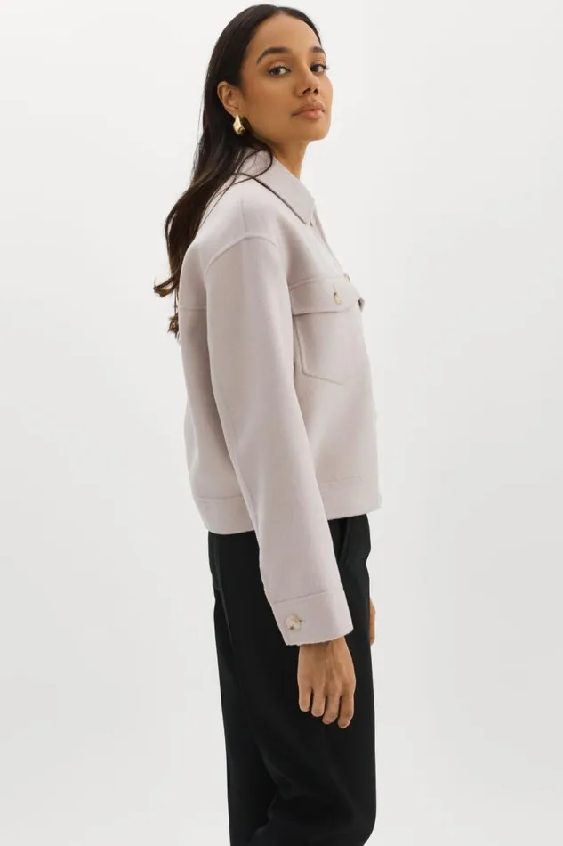 Women CHRISTINE Wool Jacket Feather Grey LAMARQUE Wool
