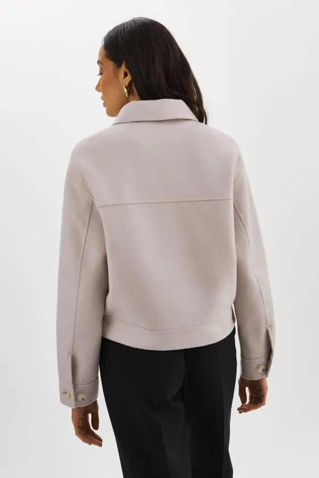 Women CHRISTINE Wool Jacket Feather Grey LAMARQUE Wool