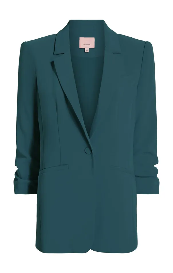 Women Cinq Sept Blazers Crepe Khloe Blazer Green Onyx