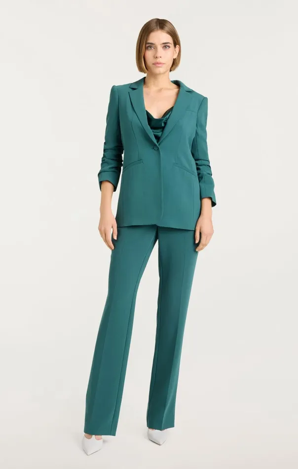 Women Cinq Sept Blazers Crepe Khloe Blazer Green Onyx