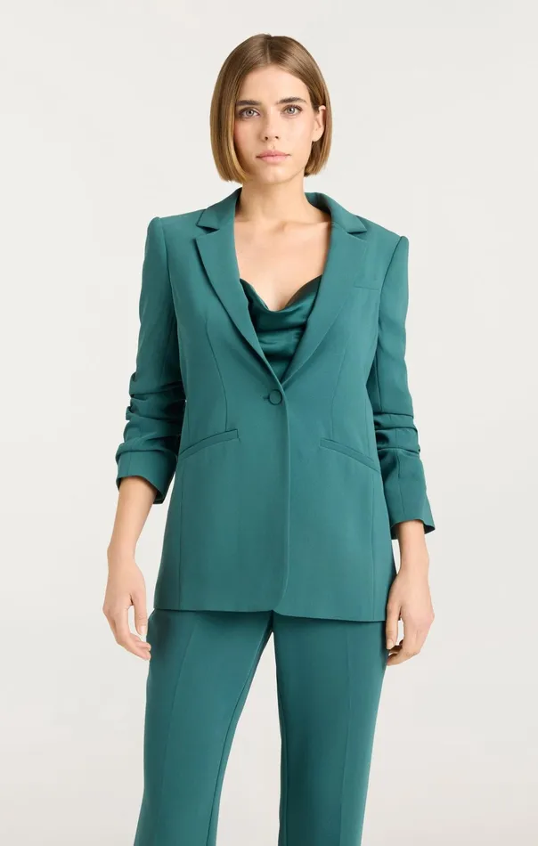 Women Cinq Sept Blazers Crepe Khloe Blazer Green Onyx