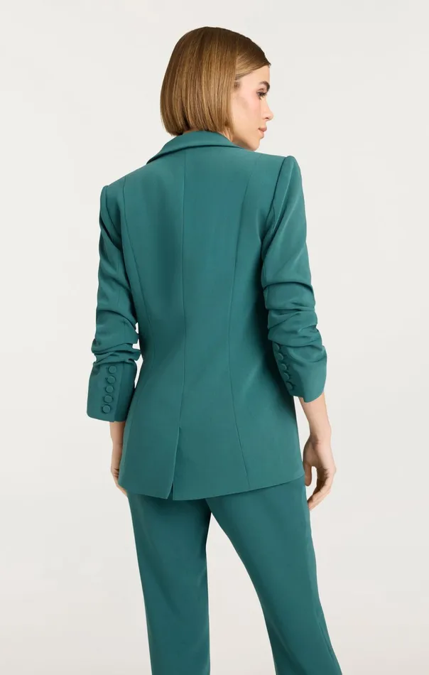 Women Cinq Sept Blazers Crepe Khloe Blazer Green Onyx