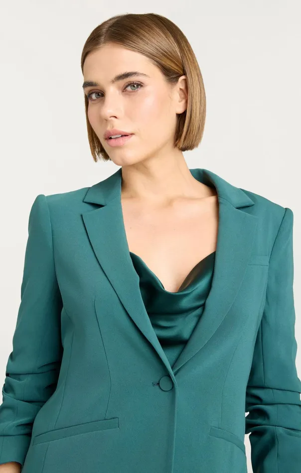 Women Cinq Sept Blazers Crepe Khloe Blazer Green Onyx