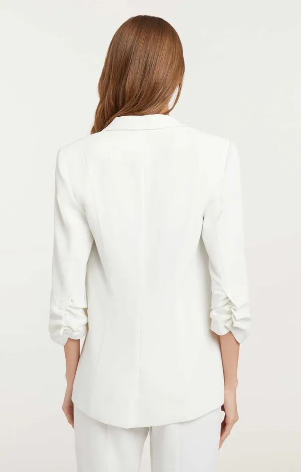 Women Cinq Sept Blazers Crepe Khloe Blazer Ivory