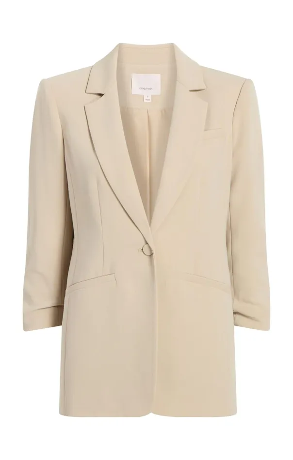 Women Cinq Sept Blazers Crepe Khloe Blazer Khaki