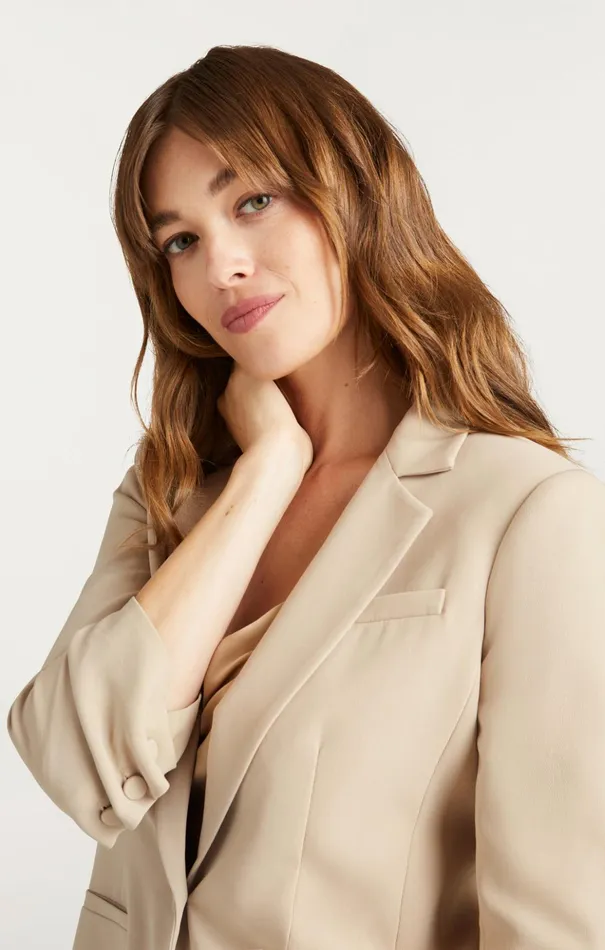 Women Cinq Sept Blazers Crepe Khloe Blazer Khaki