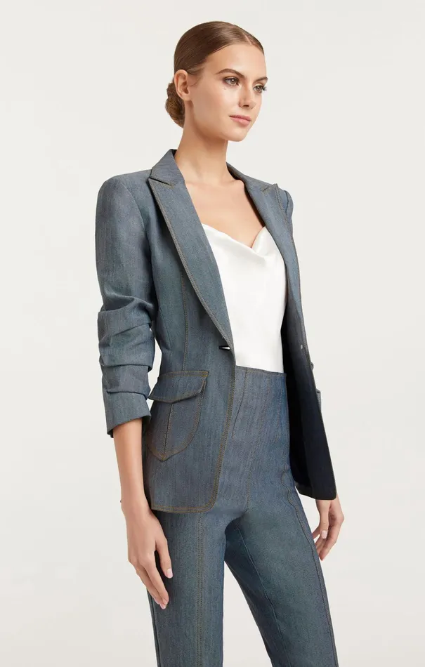 Women Cinq Sept Blazers Louisa Blazer Light Indigo