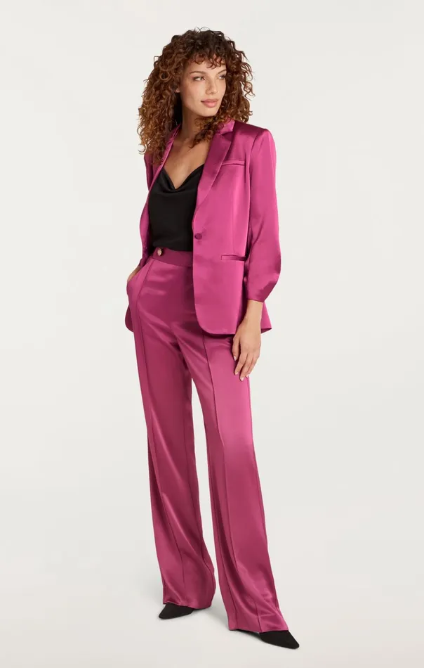 Women Cinq Sept Blazers Smooth Satin Khloe Blazer Dark Ube