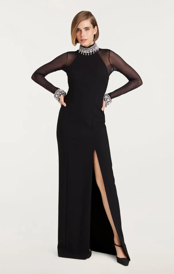 Women Cinq Sept Cocktail and Evening Loretta Gown Blacksilver