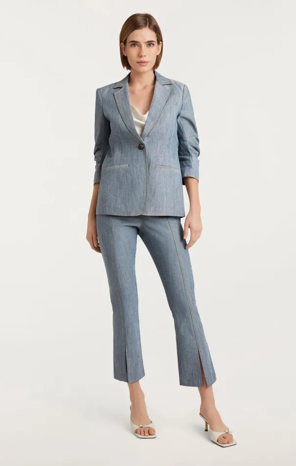 Women Cinq Sept Denim Denim Khloe Blazer Light Indigo