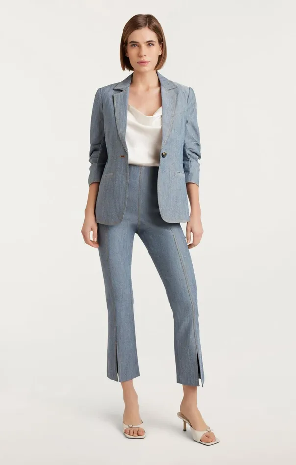 Women Cinq Sept Denim Denim Khloe Blazer Light Indigo