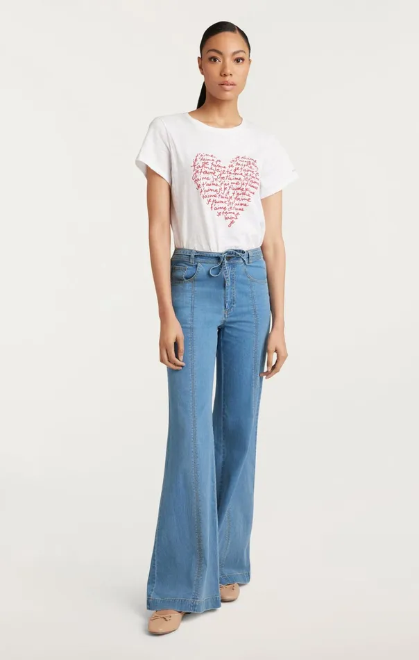 Women Cinq Sept Denim Tansy Pant Light Wash