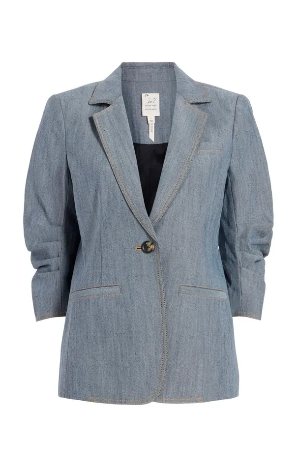 Women Cinq Sept Jackets Denim Khloe Blazer Light Indigo