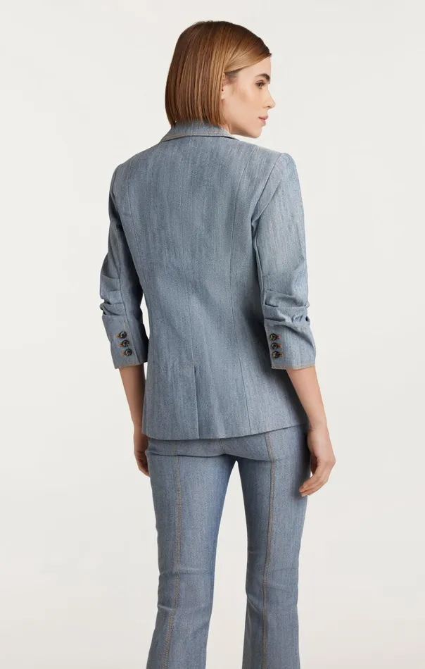 Women Cinq Sept Jackets Denim Khloe Blazer Light Indigo