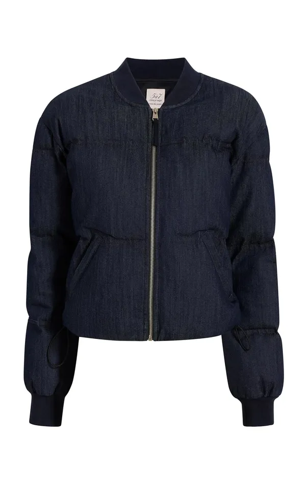 Women Cinq Sept Jackets Denim Maris Puffer Indigo