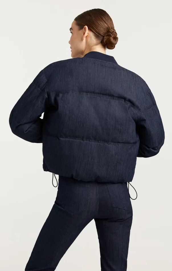 Women Cinq Sept Jackets Denim Maris Puffer Indigo