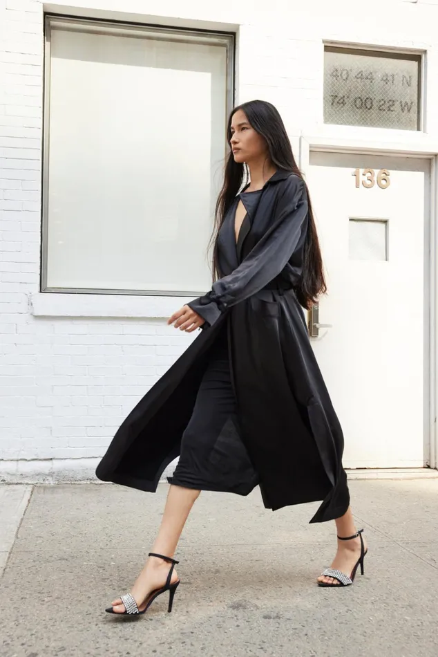 Women Cinq Sept Jackets Jayla Trench Black