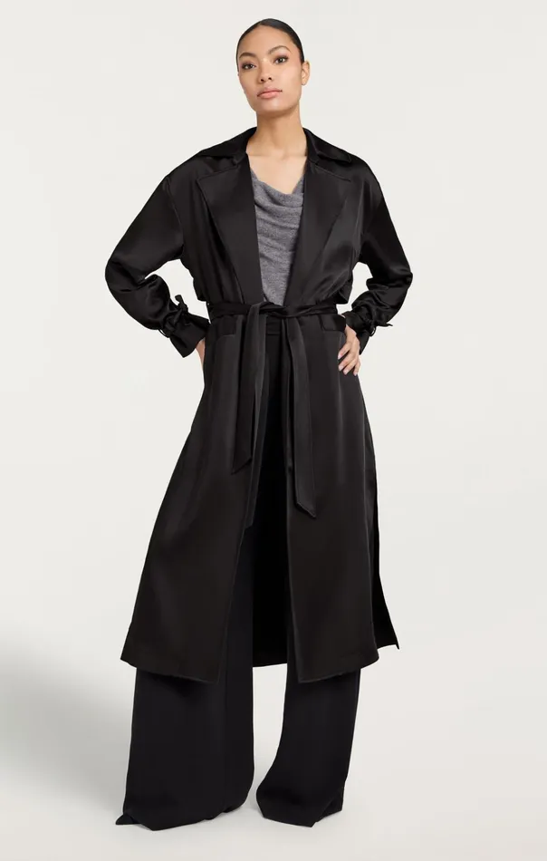 Women Cinq Sept Jackets Jayla Trench Black