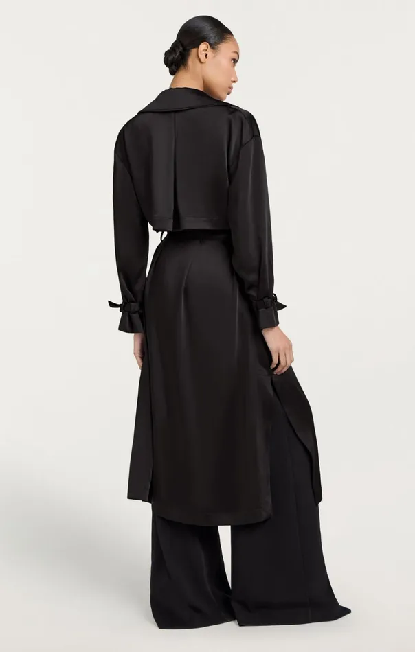 Women Cinq Sept Jackets Jayla Trench Black
