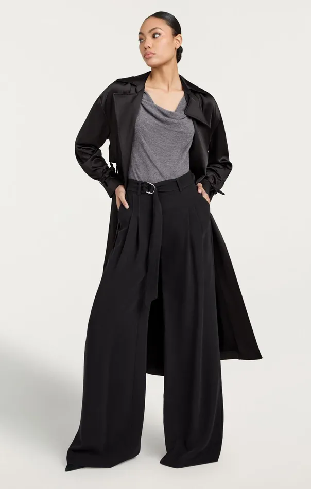 Women Cinq Sept Jackets Jayla Trench Black