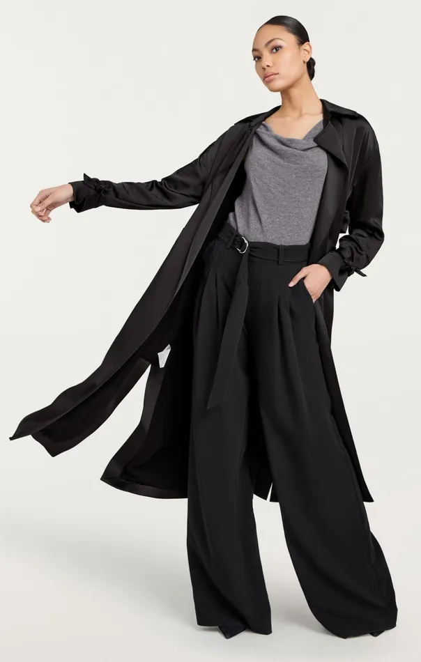Women Cinq Sept Jackets Jayla Trench Black