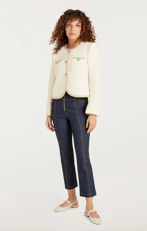 Women Cinq Sept Jackets Junia Jacket Ivory