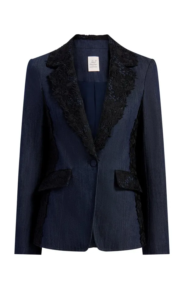 Women Cinq Sept Jackets Laney Jacket Indigo