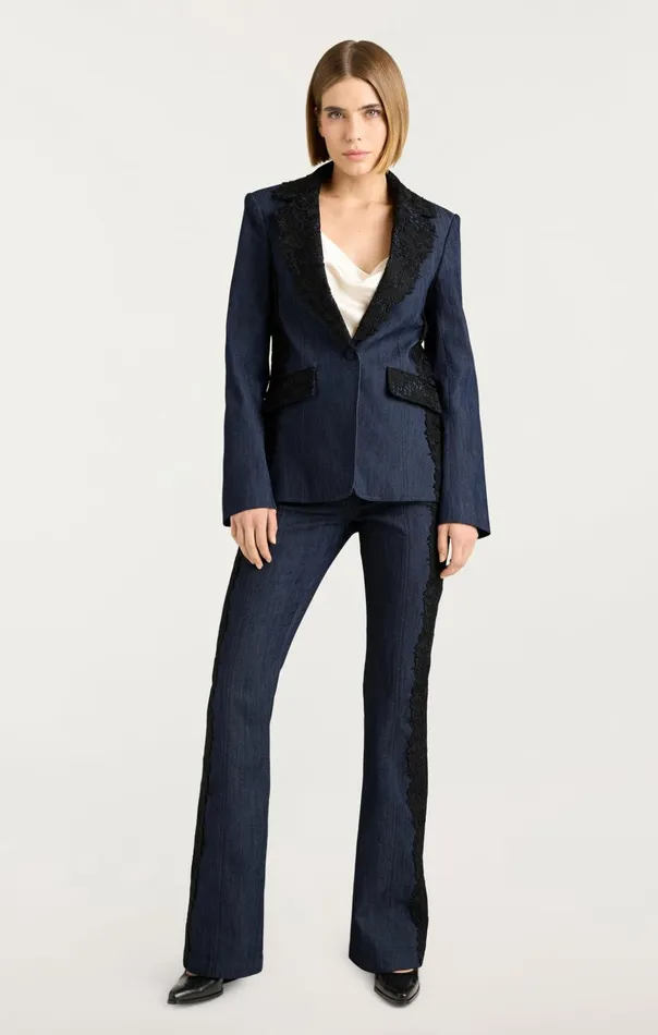 Women Cinq Sept Jackets Laney Jacket Indigo