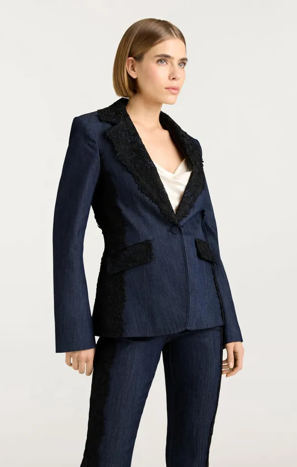 Women Cinq Sept Jackets Laney Jacket Indigo