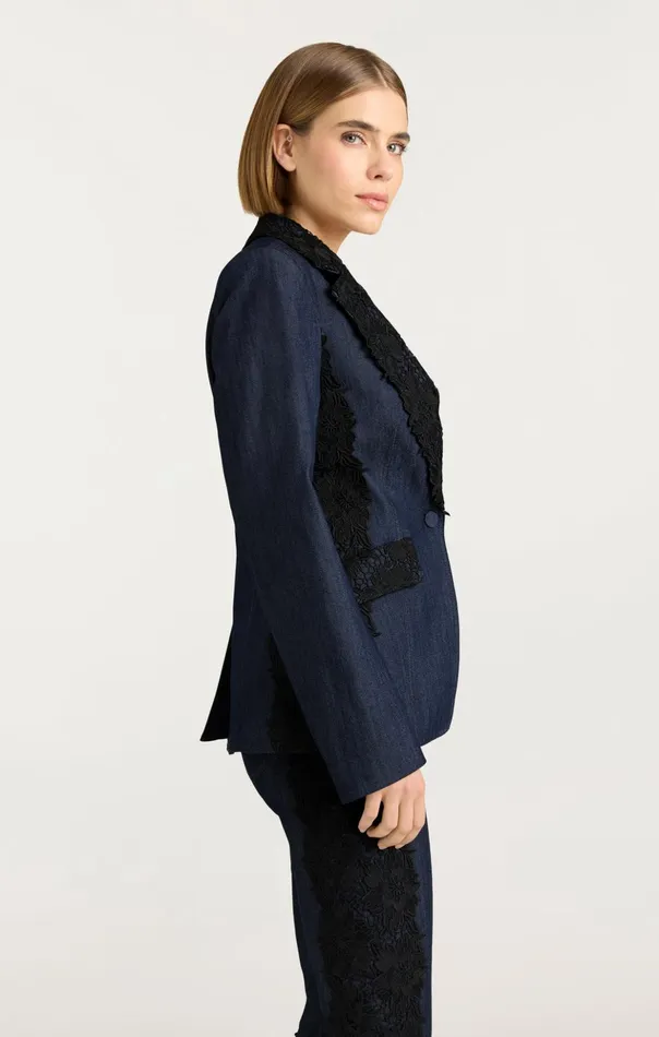 Women Cinq Sept Jackets Laney Jacket Indigo