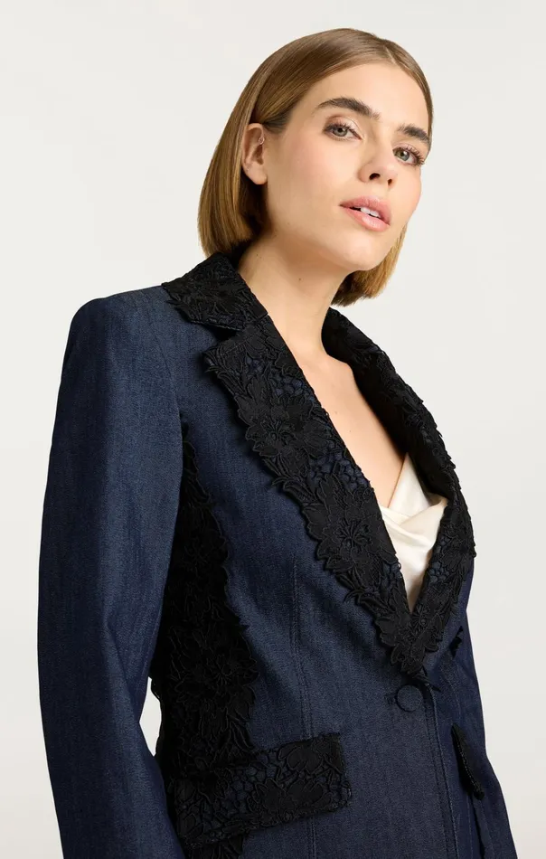 Women Cinq Sept Jackets Laney Jacket Indigo