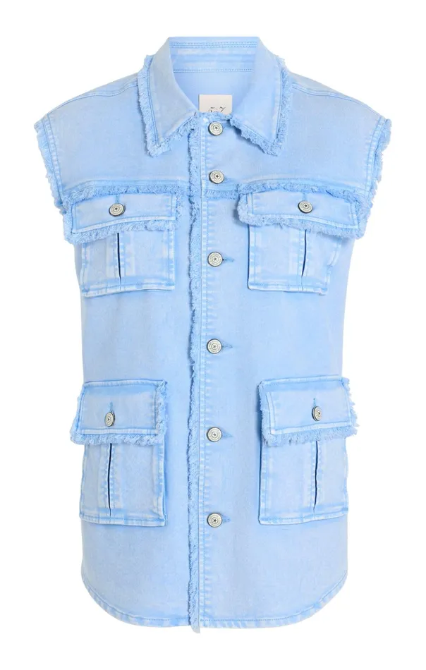 Women Cinq Sept Jackets Sleeveless Vera Jacket Skylight