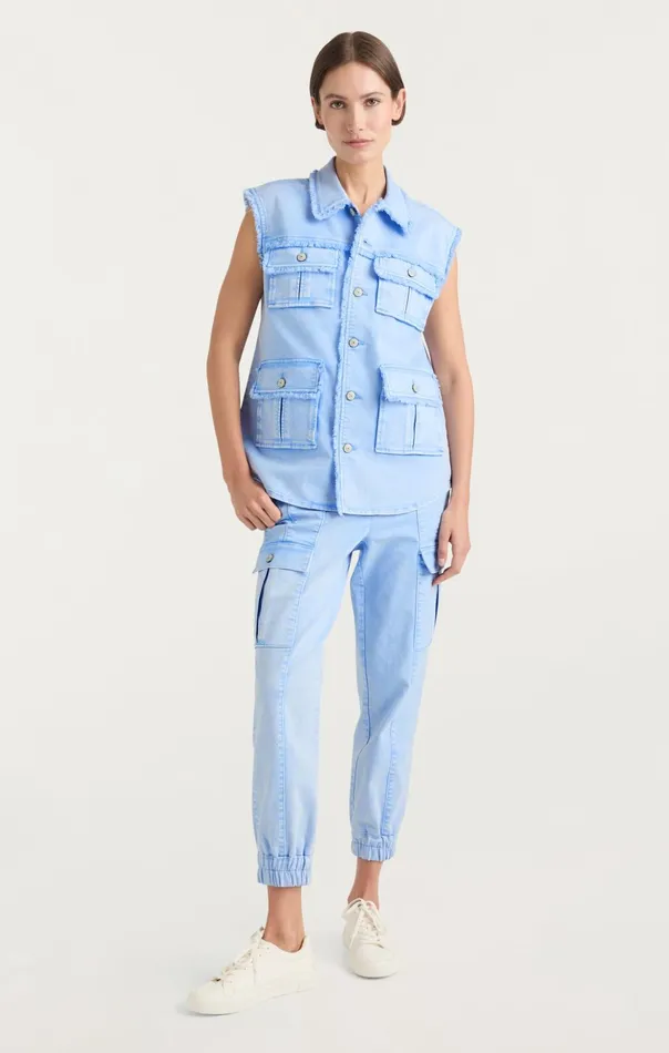 Women Cinq Sept Jackets Sleeveless Vera Jacket Skylight