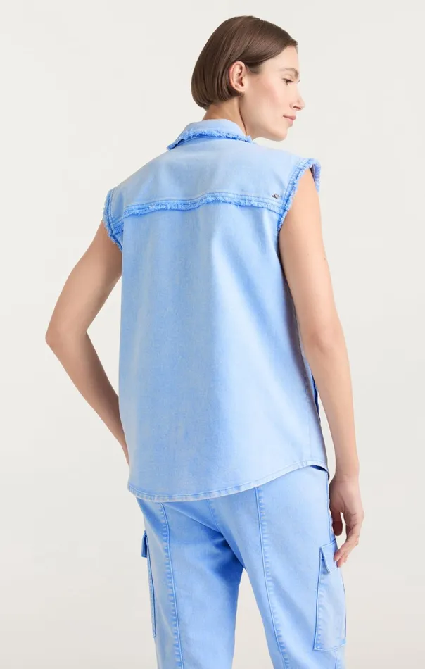 Women Cinq Sept Jackets Sleeveless Vera Jacket Skylight