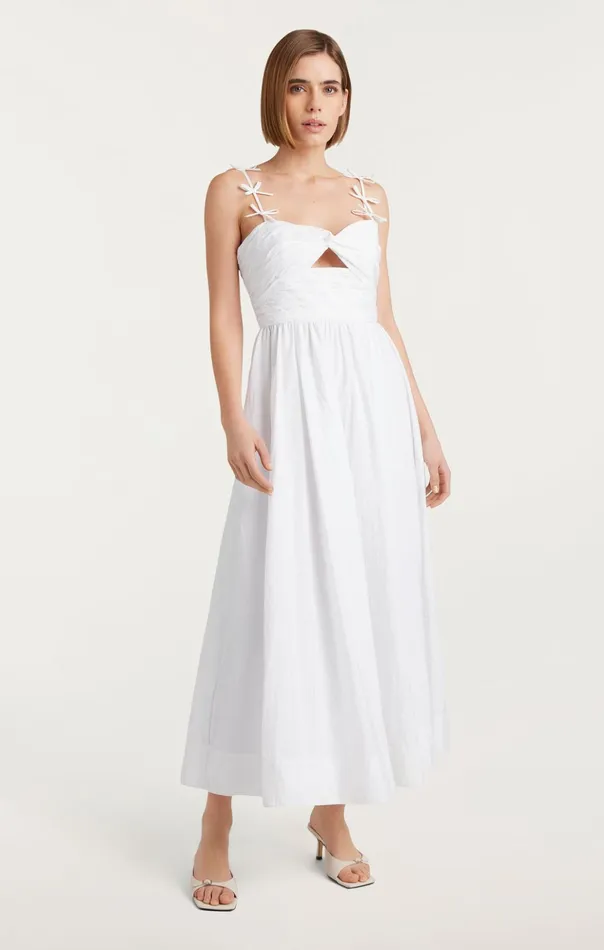 Women Cinq Sept Midi Agnes Dress White
