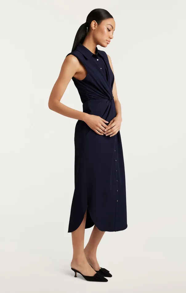 Women Cinq Sept Midi Catalina Dress Navy
