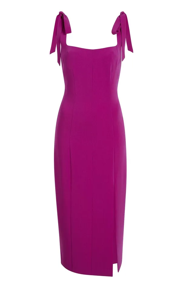 Women Cinq Sept Midi Fynn Dress Vibrant Plum