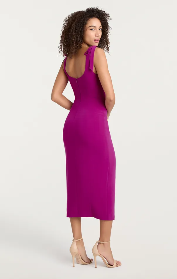 Women Cinq Sept Midi Fynn Dress Vibrant Plum