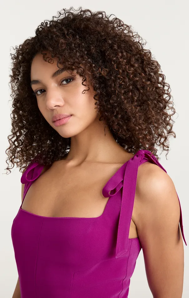 Women Cinq Sept Midi Fynn Dress Vibrant Plum