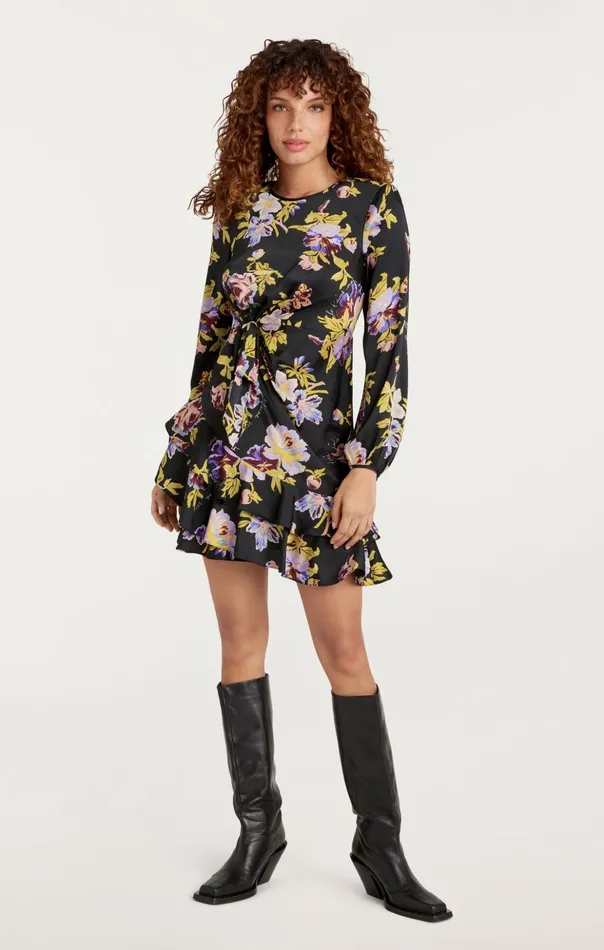 Women Cinq Sept Mini Alice Dress Black Multi